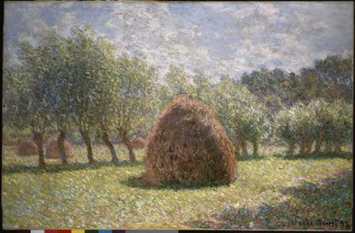 Hooibergen bij Giverny door Claude Monet
