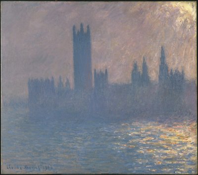 Houses of Parliament, Zonlicht Effect door Claude Monet
