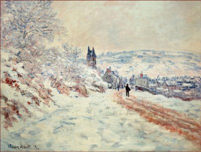 De Weg naar Vetheuil, Sneeuweffect door Claude Monet