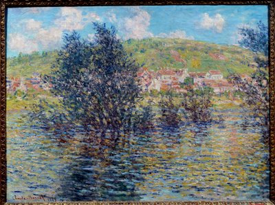 De Seine bij Vétheuil, zon effect na regen door Claude Monet