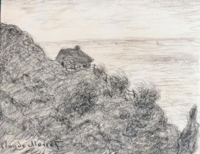 De hut van de douaniers bij Pourville door Claude Monet