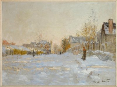 De sneeuw in Argenteuil door Claude Monet