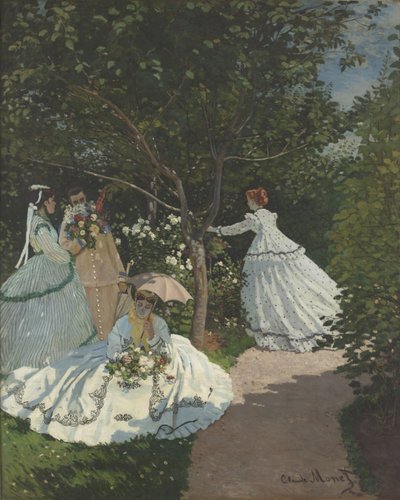 Dames in de tuin door Claude Monet