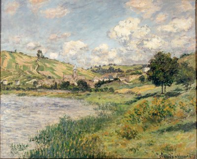 Landschap. Vetheuil door Claude Monet