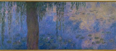 De Waterlelievijver met wilgen, De Ochtend met wilgen door Claude Monet