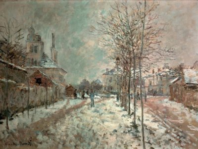 De Boulevard de Pontoise in Argenteuil, sneeuw door Claude Monet