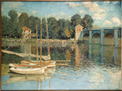 De brug van Argenteuil door Claude Monet