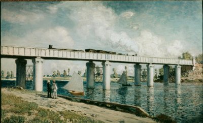 De Spoorbrug bij Argenteuil door Claude Monet