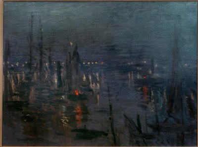 De Haven van Le Havre bij Nacht door Claude Monet