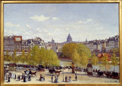 Le quai du Louvre in Parijs in 1867. Schilderij door Claude Monet door Claude Monet