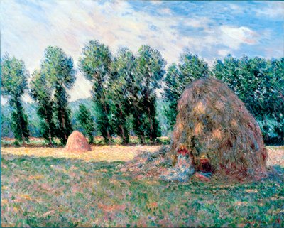 De hooibergen door Claude Monet