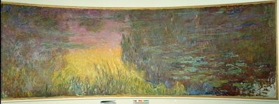 Les nymphéas, zonsondergang Schilderij door Claude Monet (1840-1926) 1914-1926 Diptiek van 2 x 3 m elk deel. Parijs, Orangerie Museum door Claude Monet