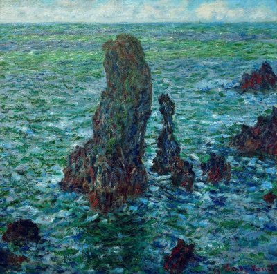 De piramides van Port-Coton door Claude Monet
