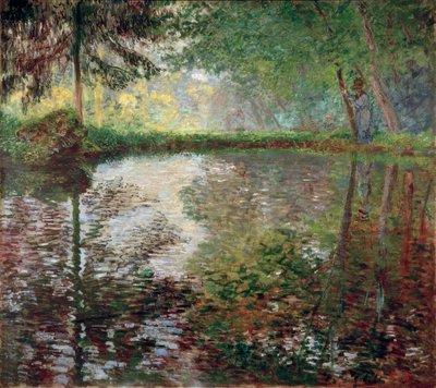 De vijver in Montgeron door Claude Monet