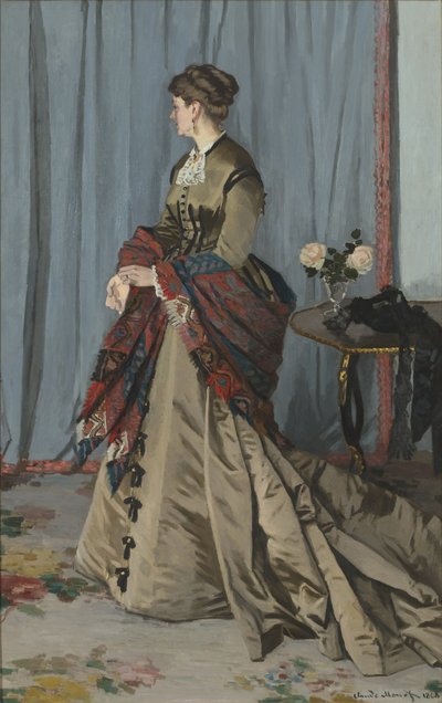 Madame Louis Joachim Gaudibert door Claude Monet