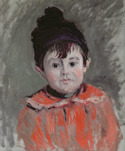 Michel Monet (1878-1966) met een muts met pompon, 1880 door Claude Monet