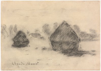Monet - Stapels tarwe, 1891, 2013.986 door Claude Monet