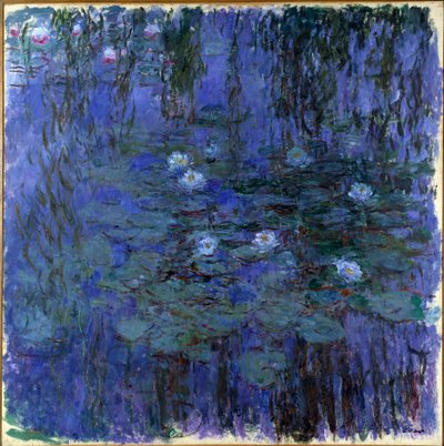 Blauwe waterlelies door Claude Monet