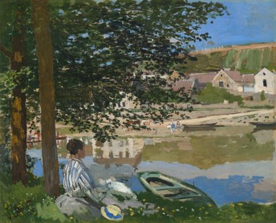Aan de oever van de Seine, Bennecourt door Claude Monet