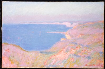 Op de Kliffen bij Dieppe, Zonsondergang, 1897 door Claude Monet