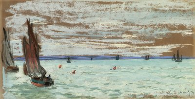 Open Zee, c.1866 door Claude Monet
