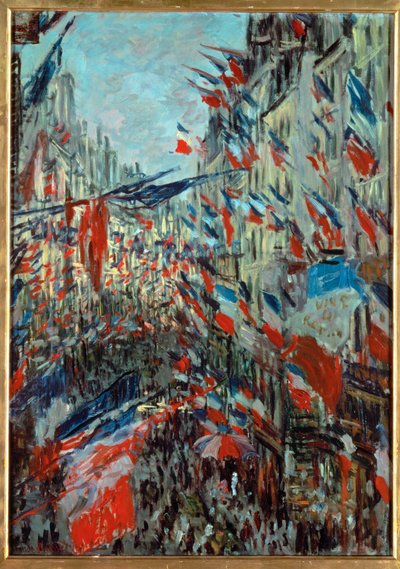 Parijs, rue St. Denis: Viering van 30 juni door Claude Monet