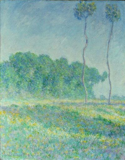Landschap in de lente door Claude Monet