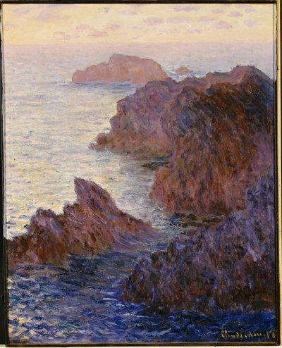 Point de Rochers, Port-Goulphar door Claude Monet