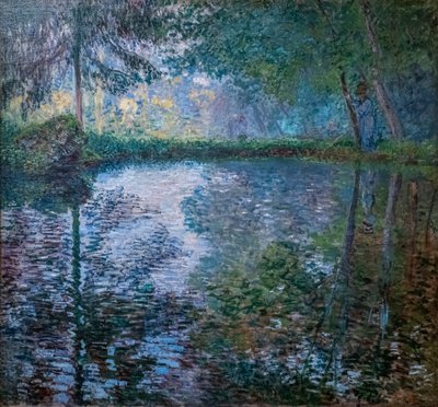 Vijver in Montgeron door Claude Monet