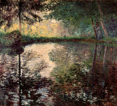 Vijver in Montgeron, ca. 1876 door Claude Monet