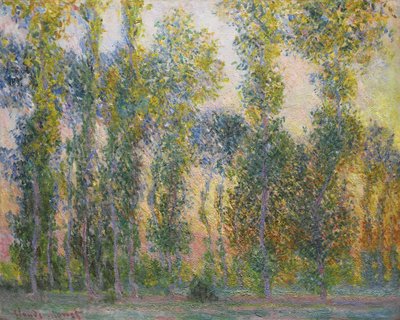 Populieren bij Giverny, 1887 door Claude Monet