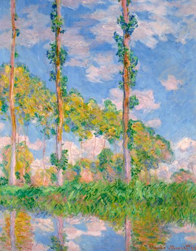 Populieren in de zon door Claude Monet