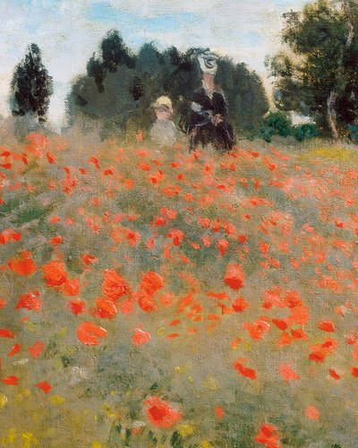 Klaprozen, omgeving van Argenteuil (detail). Schilderij door Claude Monet (1840-1926) door Claude Monet