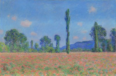 Klaprozenveld (Giverny) door Claude Monet