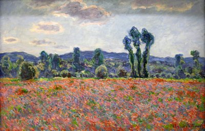 Klaprozenveld, 1887 door Claude Monet