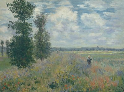 Klapvelden bij Argenteuil door Claude Monet