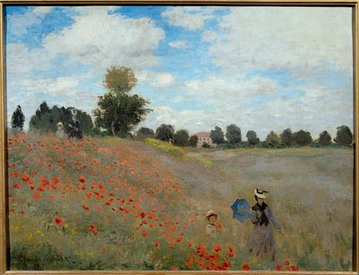 Klaprozenvelden bij Argenteuil door Claude Monet
