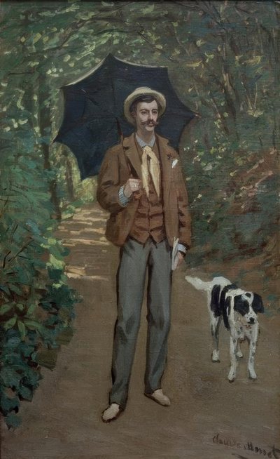 Portret van Victor Jacquemont met parasol door Claude Monet