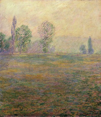 Weide in Giverny door Claude Monet