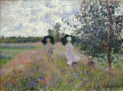 Promenade bij Argenteuil door Claude Monet