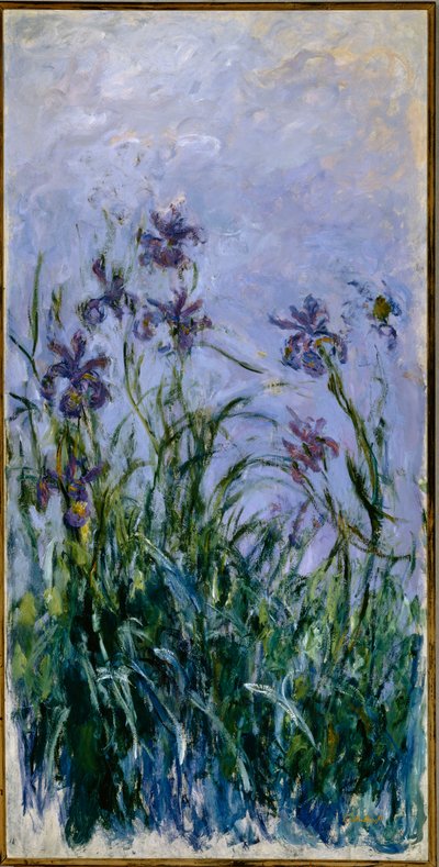 Paarse Irissen door Claude Monet