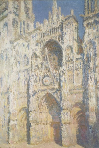 Kathedraal van Rouen in volle zonlicht: Harmonie in blauw en goud, 1894 door Claude Monet