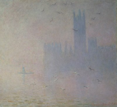 Meeuwen boven het Parlement, 1904 door Claude Monet