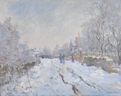 Sneeuwscène in Argenteuil door Claude Monet