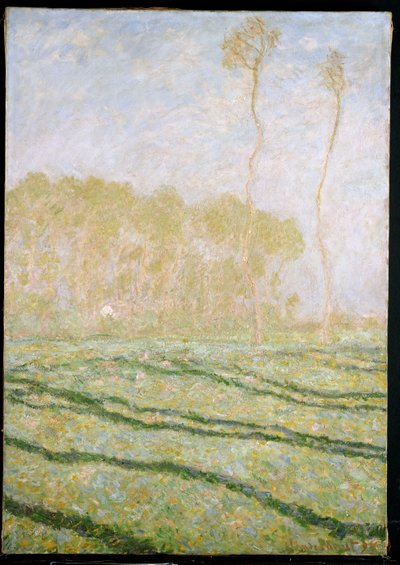 Lente landschap in Giverny, 1894 door Claude Monet