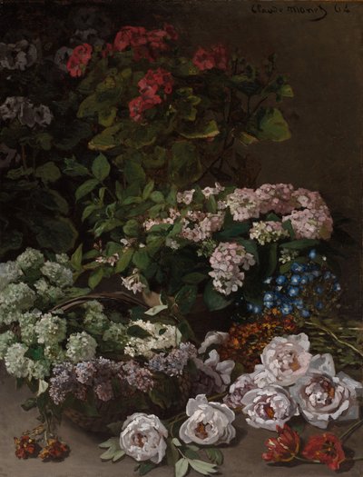 Lentebloemen door Claude Monet