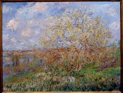 Lente. Schilderij door Claude Monet (1840-1926) 1882. Lyon, Musée des Beaux Arts door Claude Monet