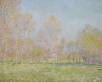 Lente in Giverny, 1890 door Claude Monet