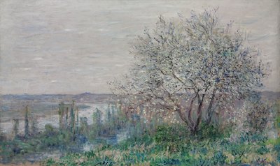 Lentestemming in Vétheuil, 1880 door Claude Monet