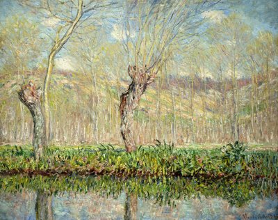 Lente, de Oever van de Epte door Claude Monet